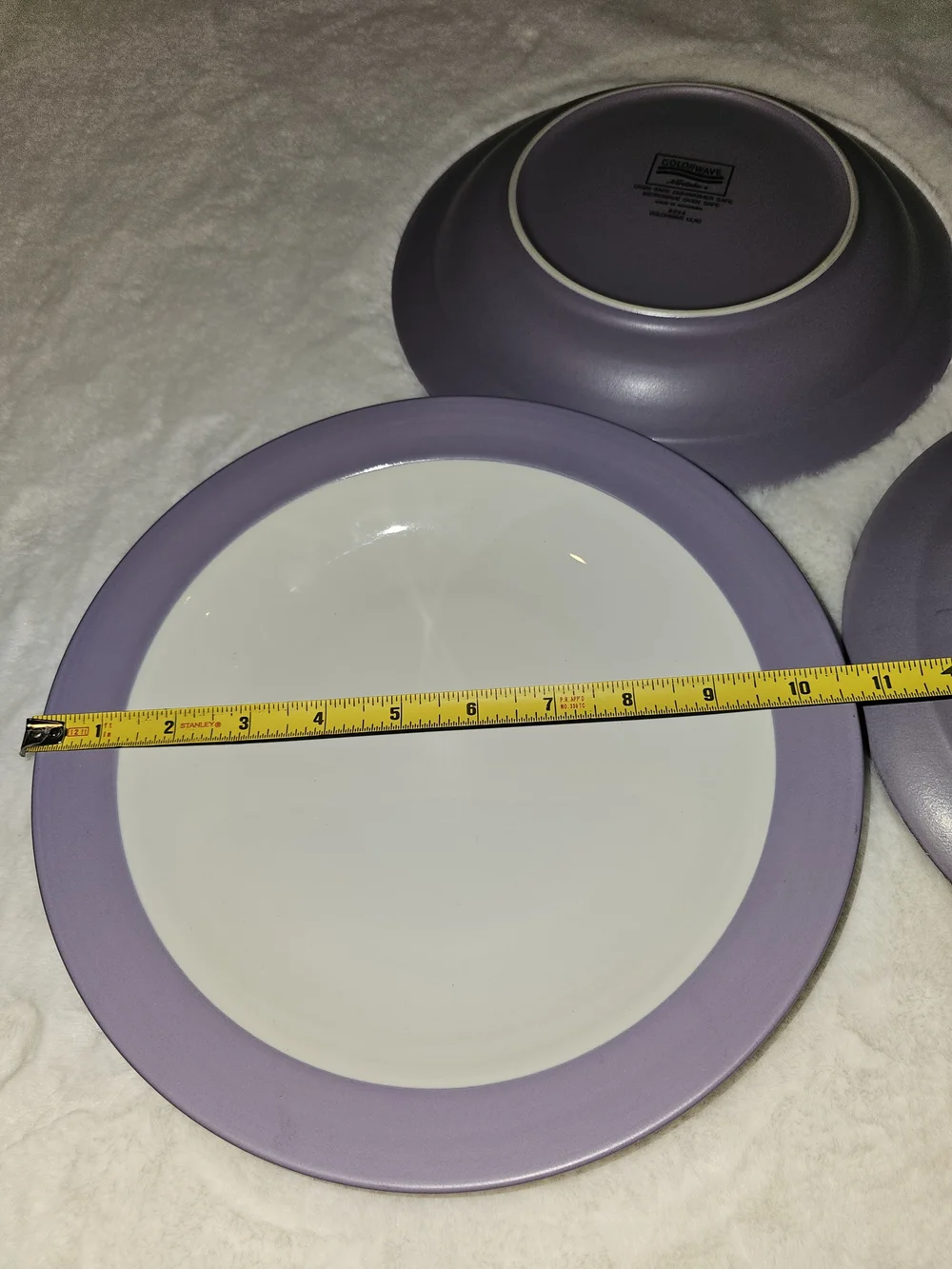 Noritake Lilac -Rim Ceramic Stoneware Bowls - Set of 3